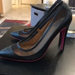 Woman’s black heels